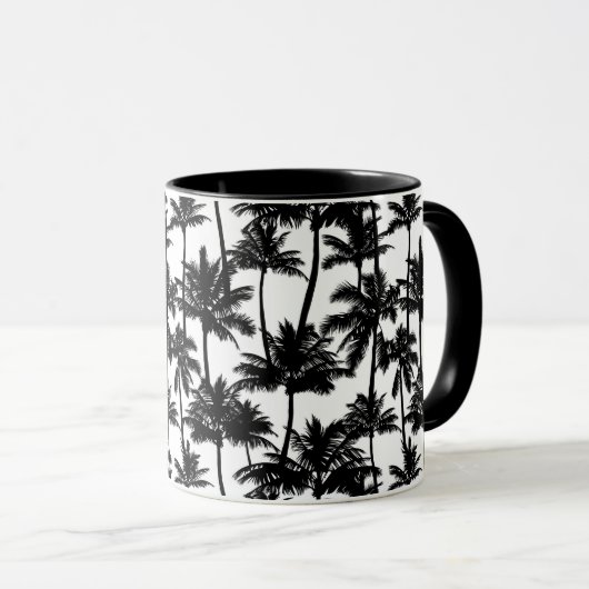 palmboom-schaduwpatroon mok (Voorkant rechts)