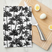 palmboom-schaduwpatroon theedoek (Quarter Fold)