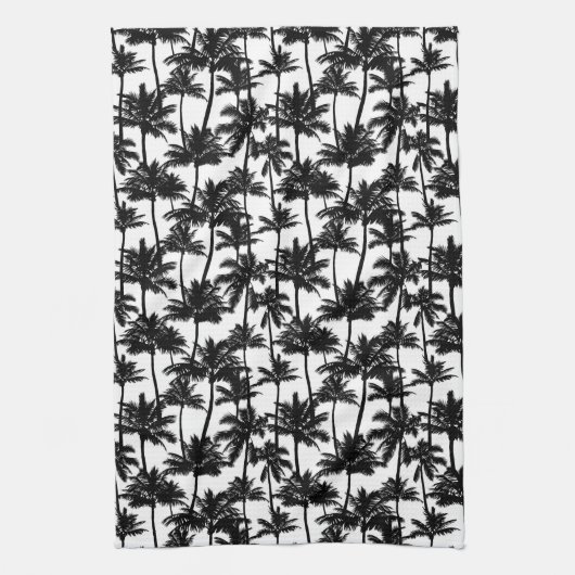 palmboom-schaduwpatroon theedoek (Verticaal)