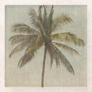 palmboom schilderij glazen onderzetter