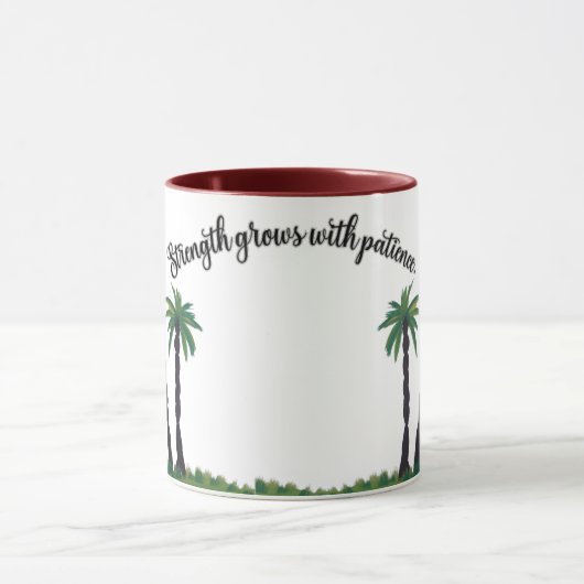 Palmboom sereniteit Mok (Midden)