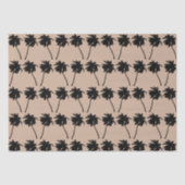 Palmboom Silhouet Aangepaste kleur achtergrond Tissuepapier (Voorkant)