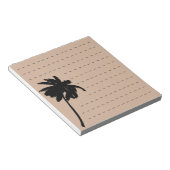 Palmboom Silhouet Aangepaste Kleur Gevoerd Notitieblok (Schuin)