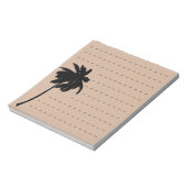 Palmboom Silhouet Aangepaste Kleur Gevoerd Notitieblok (Linkerzijde)