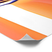 Palmboom silhouet en kleurrijke zonsondergang poster (Hoek)