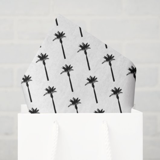 Palmboom silhouet kustreizen chic plezier tissuepapier (Cadeauzakje)
