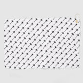 Palmboom silhouet patroon kustreizen chic golfhanddoek (Horizontaal)