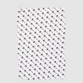 Palmboom silhouet patroon kustreizen chic golfhanddoek (Voorkant)