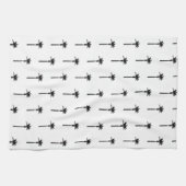 Palmboom silhouet patroon kustreizen chic theedoek (Horizontaal)