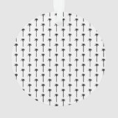 Palmboom Silhouet Patroon LOCATIE Kustchic Ornament (achterkant)