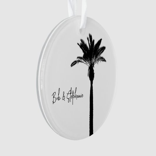 Palmboom Silhouet Reizen Kust Modern Chic Ornament (voorkant)