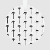 Palmboom Silhouet Reizen Kust Modern Chic Ornament (achterkant)