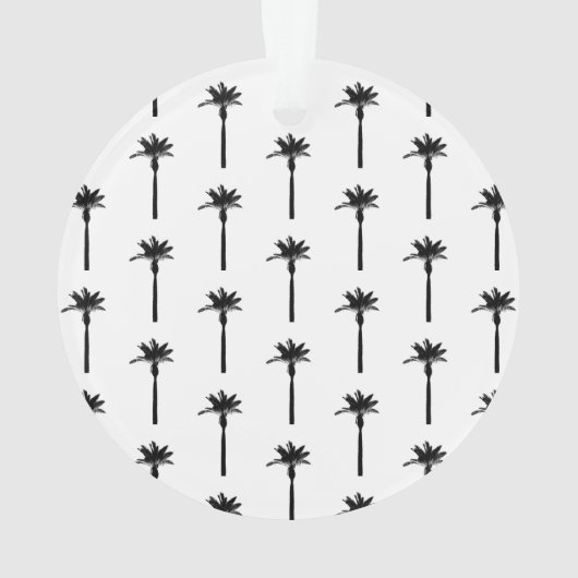 Palmboom Silhouet Reizen Kust Modern Chic Ornament (achterkant)