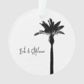 Palmboom Silhouet Reizen Kust Modern Chic Ornament (voorkant)