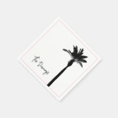 Palmboom Silhouet Reizen Kustnaam Chic Servet (Hoek)