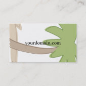 Palmboom - Sjabloon Kaart Visitekaartje (Achterkant)