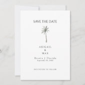Palmboom Sla de datum op Save The Date (Voorkant)