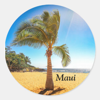 Palmboom sticker genomen op Lanai Hawaii