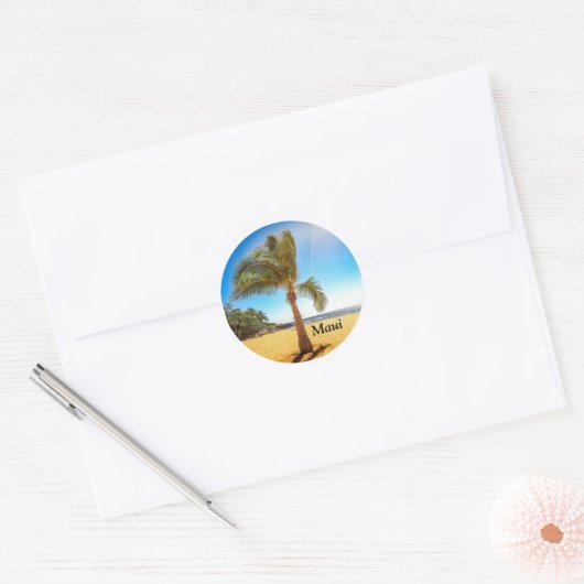 Palmboom sticker genomen op Lanai Hawaii (Envelop)