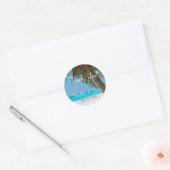 Palmboom Sticker voor Strand Bruiloft (Envelop)
