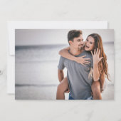 Palmboom strand bestemmingshuwelijk save the date (Achterkant)