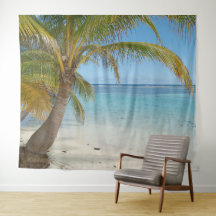 Palmboom strand landschappelijk oceaan landschap a