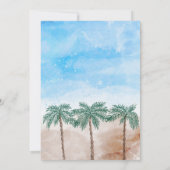 Palmboom strand oceaan eiland tropisch kaart (Achterkant)