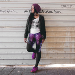 Palmboom strand ruimte sterrenstelsel ster herhali leggings