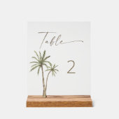 Palmboom tafel nummer acryl teken acryl bord (Voorkant)