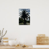 Palmboom tegen een blauwe hemel poster (Keuken)
