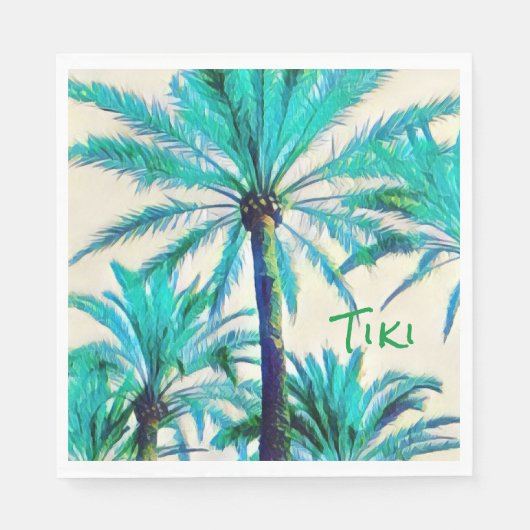 Palmboom Tiki Luau Party servetten (Voorkant)