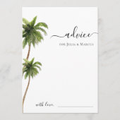 Palmboom Tropical Beach Destination Wedination Advieskaart (Voorkant)