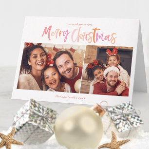 Palmboom Tropical Christmas 2 Foto gevouwen Kaart