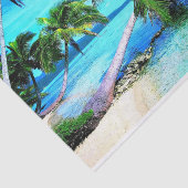 Palmboom Tropical Island Beach Tissuepapier (Detail)