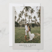 Palmboom Tropical Island Minimale strand Weddensch Kaart (Achterkant)