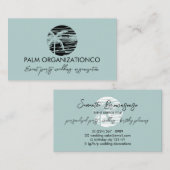 Palmboom Tropical Minimal Logo Visitekaartje (Voorkant / Achterkant)