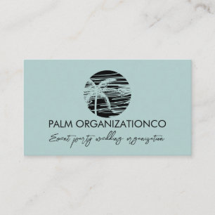 Palmboom Tropical Minimal Logo Visitekaartje