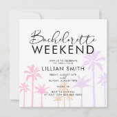 Palmboom Tropisch Afscheid Weekend Van De Bruid Kaart (Voorkant)