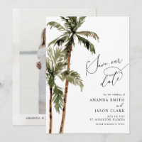 Palmboom Tropisch Eiland Minimalistisch Strand Red