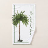 Palmboom  Tropisch Elegant Paar Bad Handdoek (Handdoek)