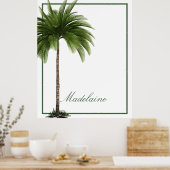  palmboom Tropisch Elegant Persoonlijk Poster (Keuken)