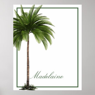  palmboom Tropisch Elegant Persoonlijk Poster