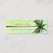palmboom tropisch groen elegant mini visitekaartje (Voorkant)