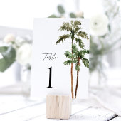 Palmboom Tropisch Huwelijk Tafel Nummers