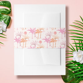  palmboom Tropisch huwelijk Uitnodigingen Wikkel