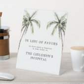 Palmboom Tropisch | In Lieu Favors Reclamebord Met Voetstuk (Insitu)