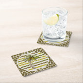 Palmboom Tropisch Kartonnen Onderzetters (Insitu)