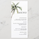 Palmboom Tropisch | Menu Minimale weddenschap (Voorkant)