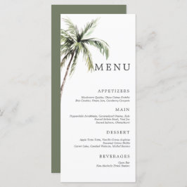 Palmboom Tropisch | Menu Minimale weddenschap
