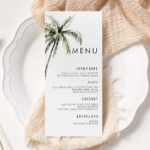 Palmboom Tropisch | Minimale bruiloft Menu